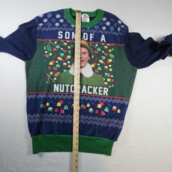 Elf Son of a Nutcracker Will Ferrell Sweater XL Pullover Ugly Christmas Sweater - Picture 7 of 10